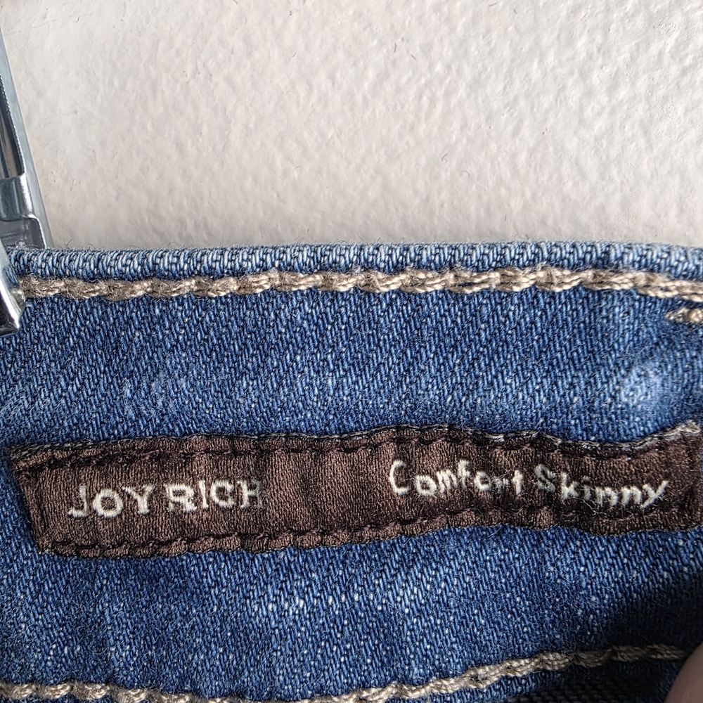 Dear John Patchwork Joy Rich Comfort Skinny Jean in Medium Blue Size 29 - Picture 5 of 9